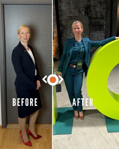 Vorher Nachher Business Styling Vorher Nachher Transformation Frau