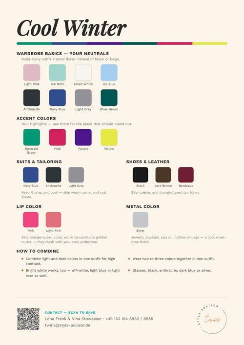 Cool Winter Farben