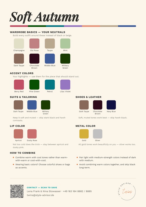 Soft Autumn Farben