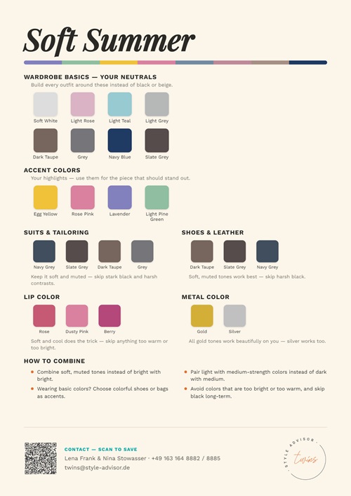 Soft Summer Farben